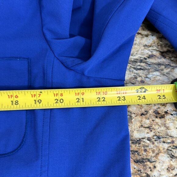 Worth New York Blue Wool Blend Longline Relaxed Fit Blazer Jacket Size L - Picture 11 of 11